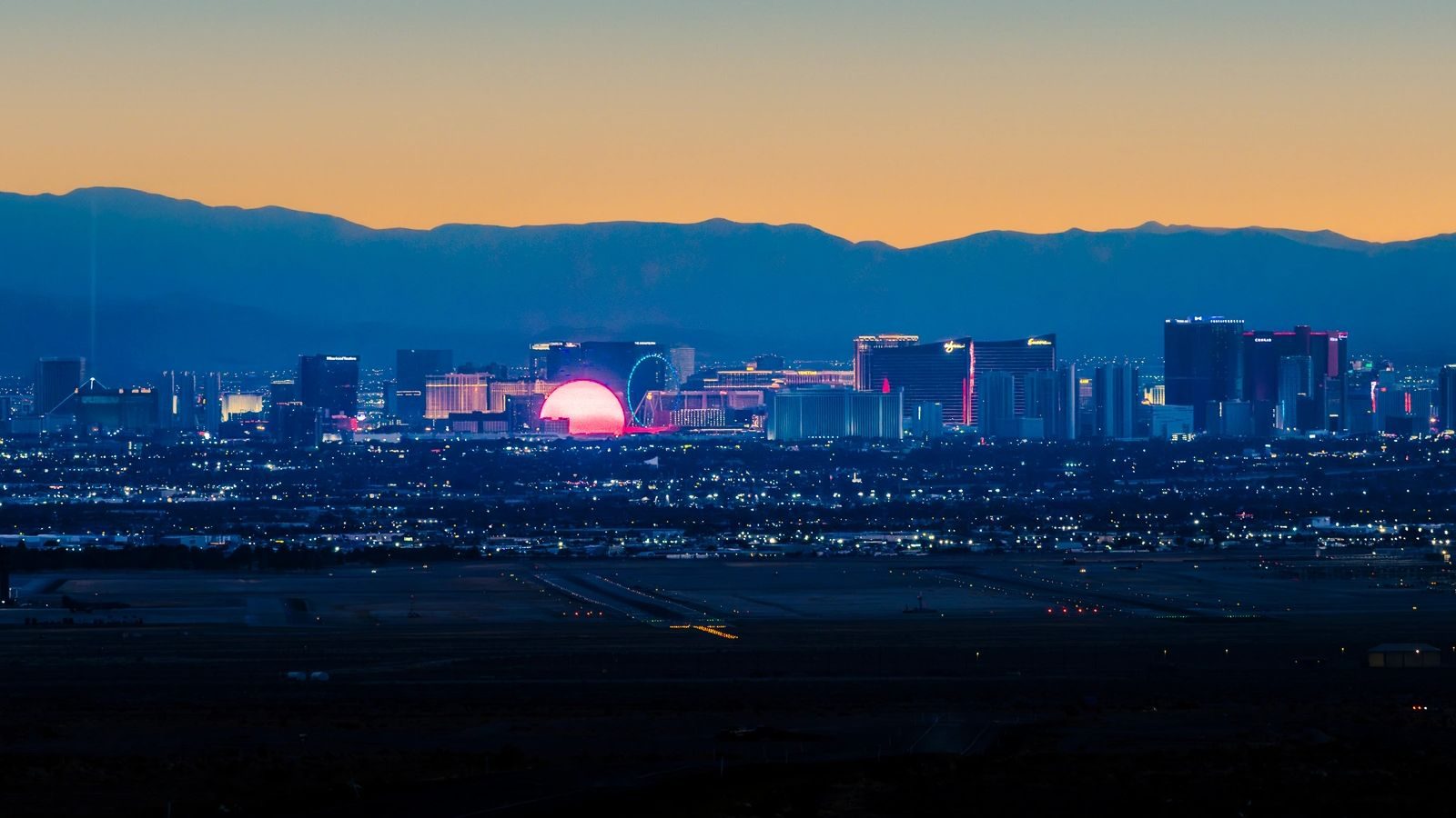 Las Vegas skyline at night